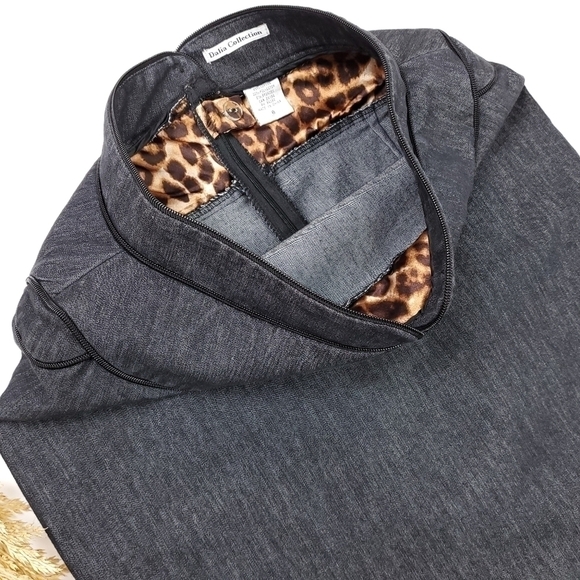 New Dahlia Charcoal Skirt  Gorgeous Zipper Detailing Size 8 - Picture 2 of 9